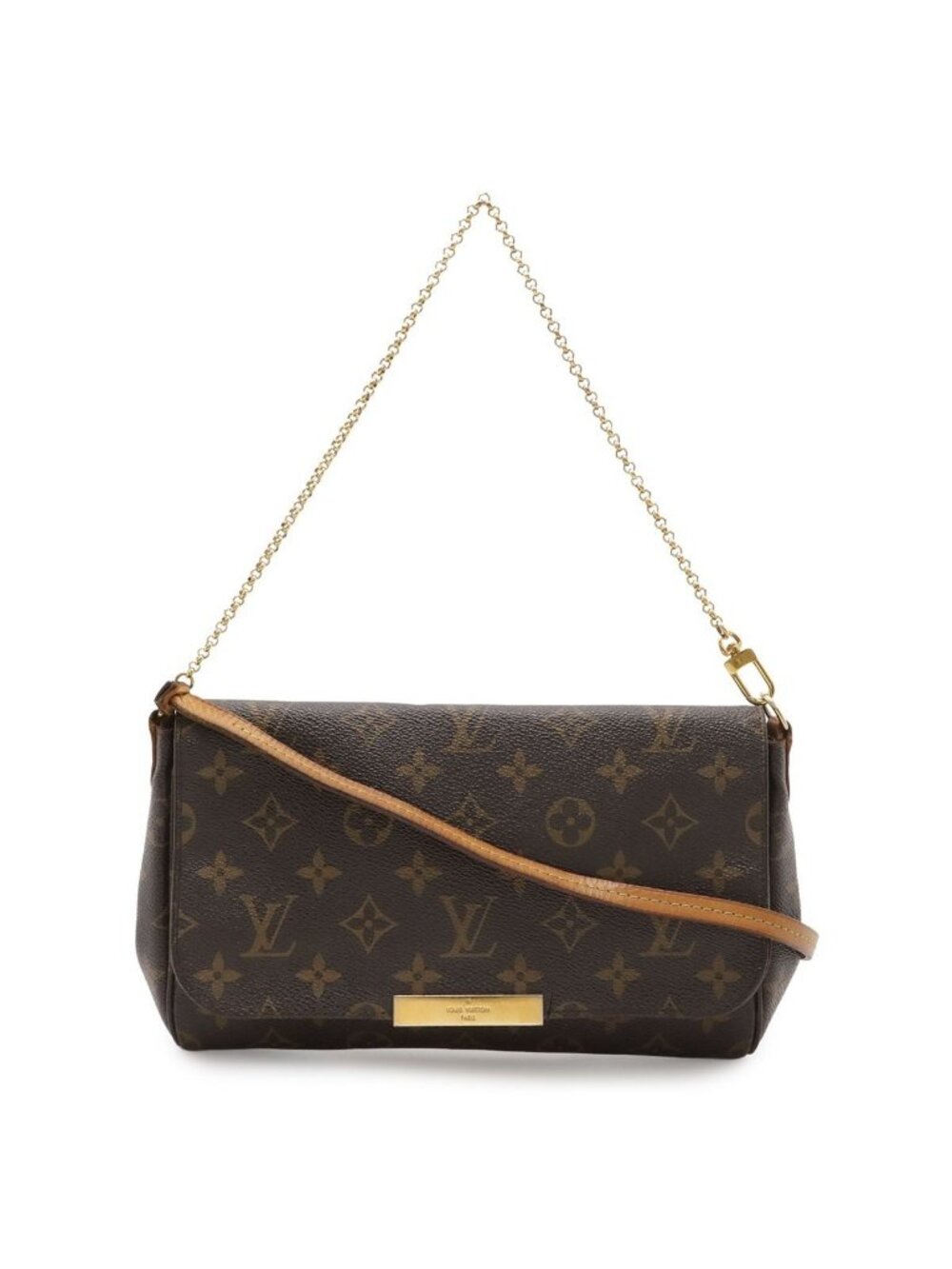 Louis Vuitton Monogram Favorite MM Shoulder Bag Crossbody Chain 2-Way Clutch